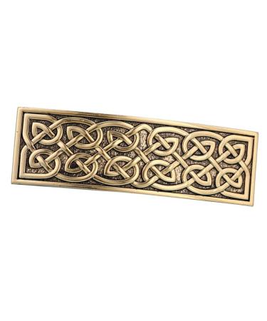 Colcolo Vintage Style Large Celtic Hair Clip | Handmade Gold Metal Barrette for International Shipping - Buy Online on GoSupps.com