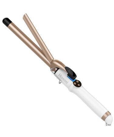 Hoson 3/4 Inch Curling Iron Professional, Ceramic Tourmaline Curl Wand Barrel, Hair Curler Iron with 9 Heat Setting(225F to 450F for All Hair Types, Glove Include)