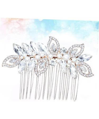 DOITOOL Goody Hair Womens Hair Accessories Pearl Hair Accessories Rhinestone Hair Accessories Gold Tiara Rhinestone Headpiece Bridal Headpieces for Wedding Gold Hair Clips Alloy Comb Bride - Buy Online on GoSupps.com