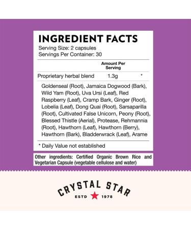 Buy Crystal Star Women's Best Friend - 60 Vegetarian Capsules for Hormonal Balance & Wellness - Buy Online on GoSupps.com