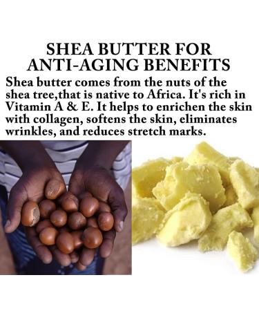 African Shea Butter Body Lotion 7.9oz | 100% Raw & Unrefined Moisturizer for Dry Skin | Non-Greasy Hydrating Skincare for Men & Women - 225g - Buy Online on GoSupps.com