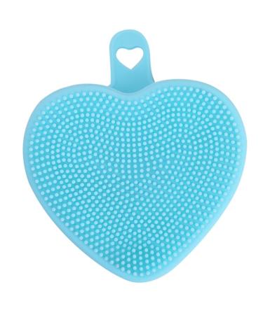 FOMIYES Heart Shaped Face Brush Silicone Face Scrubber Face Scrubber Exfoliator Brush Double Side Face Brush Manual Exfoliating Brush Face Wash Brush Silica Gel Cleaner Handheld