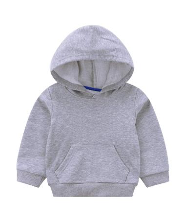Taigood Boys Hoodie Girls Sweatshirt Spring Winter Warm Top for Kids Baby Hoody and Jumper for 1-7 Yesrs 5-6 Years Gray