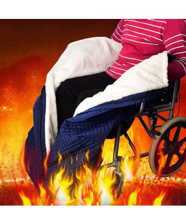 Fleece-Lined Wheelchair Cosy Cover Half Body Type Wheelchair Cosy Winter Water Proof Fleece Lining Wheelchair Accessories Blanket Leg and Instep Warmer for Disabled Senio - Buy Online on GoSupps.com