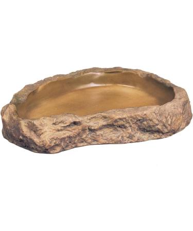 Exo Terra Water Dish & Feeding Bowl - Extra Large Rock Decor Water Bowl for Terrariums (1-Pack) | Ideal for Reptiles - Buy Online on GoSupps.com