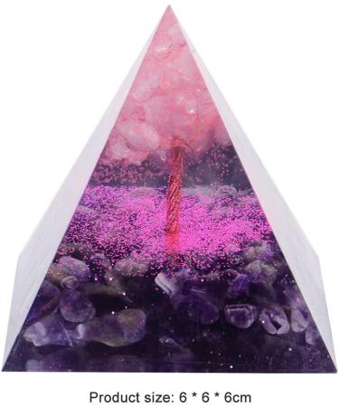 Moonstone Crystal Orgone Pyramid - Purple Chakra Healing Tower - Buy Online on GoSupps.com