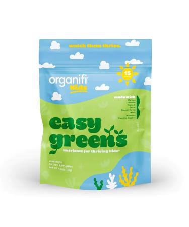 Organifi Kids: Easy Greens - Probiotics for Kids Made with a Delicious Blend of Vegetables and Superfoods - Plant-Based, Vegan, and No Gluten, Dairy, or Soy, 15 Servings