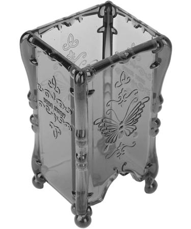 Makeup Cotton Holder Rose Flower ABS Practical Storage Box Large Capacity for Home (Transparent Grey) - Buy Online on GoSupps.com