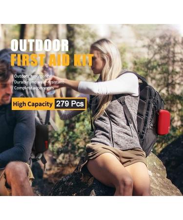 Galaxy 279 Pcs First Aid Kit - Survival Emergency Trauma Travel Car Military Tactical Medical - IFAK EMT Hard Case for Camping, Hiking, Fishing - Home and Office Safety - Buy Online on GoSupps.com