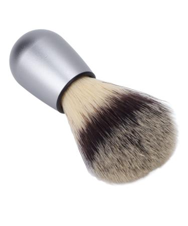 Razor brush with metal handle men's rasier brush removes residues from synthetic bristles compact size salon-shaving tool for men