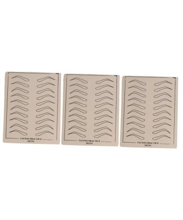 FOMIYES 18 Sheets Eyebrow Practice Skin Eyebrow Microblading Skin Fake Skin Cosmetic 6 Pcsx3pcs Picture 1x3pcs