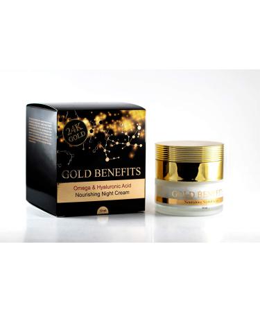 Nourishing Night Cream with Gold Benefits rich in Dead Sea minerals 24k skin care Gives the skin a glowing vital and more youthful appearance. help to reduce the formation of new wrinkles.