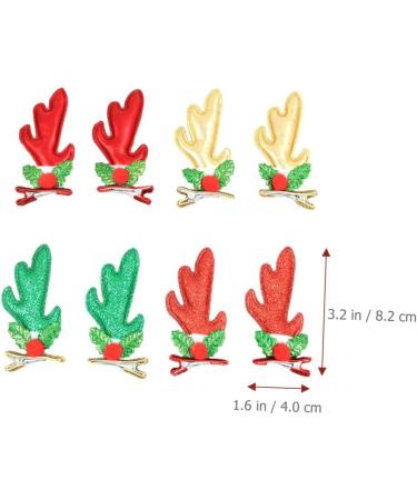Beaupretty 8 Pairs Hair Jewels for Women Cute Hair Accessories Christmas Party Stocking Suffers Girl Hair Clips Kids Hair Accessories Hair Pin Miss Hairpin Gold Powder Cloth Three-dimensional - Buy Online on GoSupps.com