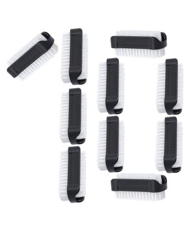 Parsa beauty double -sided hand brush nail brush - Nail Brush in the set (10 pieces of black) - hand washing brush for bathroom toilet sink workshop