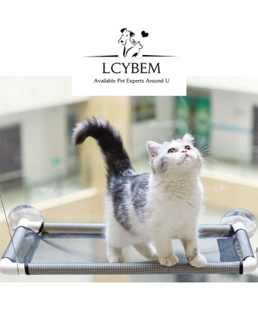 Lcybem Cat Window Hammock - Sturdy Suction Cups Window Perch for Cats - Holds Two Large Cats - 360 Sunbathe - Indoor Cat Window Seat - Buy Online on GoSupps.com