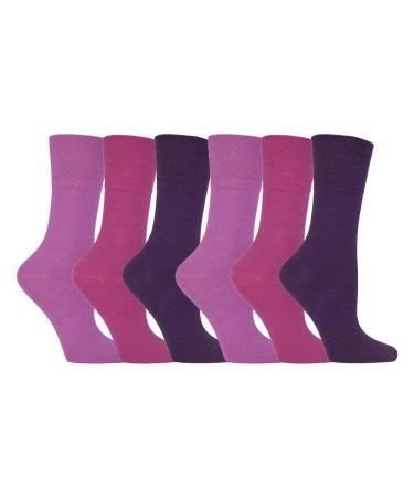 Gentle Grips Women's Gentle Grip - Diabetic Sock With Honey Linked Toe Seams 4-8 Uk Pink