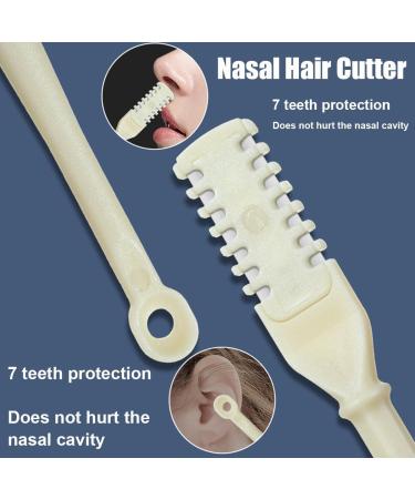 2-in-1 Manual Nose Hair Trimmer & Ear Picker - Portable 360 Rotating Nasal Hair Cutter (Blue) | International Shipping Available - Buy Online on GoSupps.com