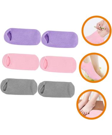 SEWOART 3 Pairs Foot Gel Socks Gel Socks for Cracked feet spa Gel Socks Non Lotion Socks Women Foot Masks Cosmetic moisturizing Sock Heel Socks Cotton-Spandex Skin Miss - Buy Online on GoSupps.com