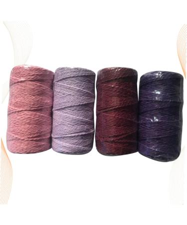 Amosfun 4 Rolle DIY Handicraft Wickelsil Macrame Accessories - Natural Cooking Yarn & Knitting Cord for Tinkering - 10x5cm - Buy Online on GoSupps.com