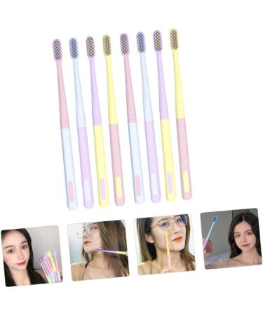 Minkissy 8pcs Ice Cream Toothbrush Set - Light Green Lampshades for Home & Travel | Perfect for Pregnant Women | Stylish Plastic Toothbrushes - Buy Online on GoSupps.com