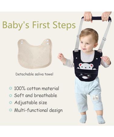 IULONEE Baby Walking Harness with Ergonomic Design and Detachable Crotch - Dark Blue Bear | Walker Assistant Belt for 9-24 Month Olds - Buy Online on GoSupps.com