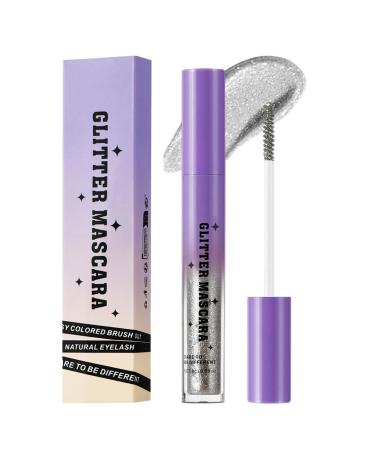 Glitter Mascara for Women | Colorful Mascara Waterproof Lengthening Curling Eyelash Makeup Smudge-Resistant Long-Lasting for Women for Weddings Parties Stage Proms