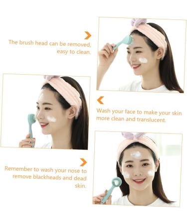 1 Set Cleansing Brush Face Scrubber Silicone Brush Facial Exfoliator Brush Facial Cleansing Exfoliator Deep Clean Face Wash Facial Scrubber Silicone Face Cleasing Milk Hand Wash Pp - Buy Online on GoSupps.com