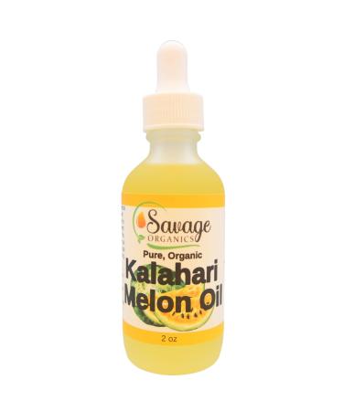 Organic Kalahari Melon Seed Oil by Savage Organics Pure Natural Kalahari Melon Face & Anti-Aging Oil 2 oz Glass Bottle