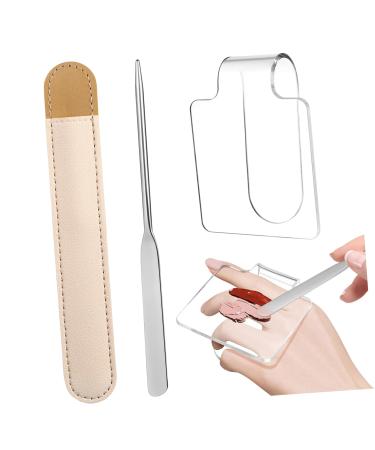 Balacoo Palette Nail Cosmetic Polish Plate Makeup Spatula Mascara Wands Lipstick Applicators Makeup Plate Foundation Mixing Tray Makeup Tool Handheld Mirror Makeup Board Major Acrylic Medium