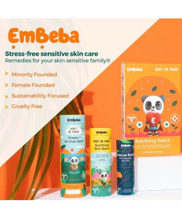 EmBeba Soothing Skin Balm Cream for Baby and Kids - Fast Acting Rash Relief, All Natural, Sensitive Skin Care - 1 Pack - Buy Online on GoSupps.com