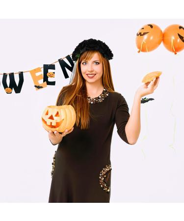 Artibetter Halloween Rose Flower Headband Halloween Black Veil with Rose Flower Crown Halloween Rose Flower Headband with Long Black Veil Makeup Veil Halloween Hair Accessories - Buy Online on GoSupps.com