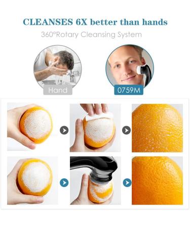TOUCHBeauty Men's Waterproof Facial Cleansing Brush | Dual Modes, Portable Spin Face Brush for Deep Cleaning | AG-0759MT Black2021 - Buy Online on GoSupps.com