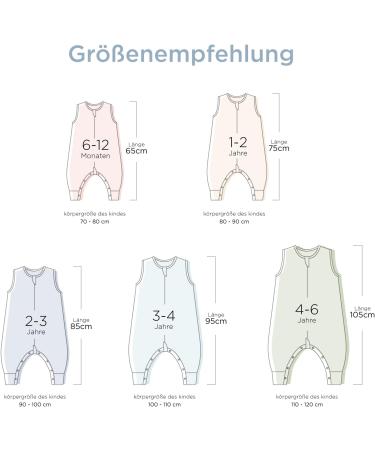 Duomiaomiao Baby Sleeping Bag with Legs | 0.5 TOG 100% Cotton Wearable Blanket | Pink Forest | 3-4 Years (95cm) | Baby Height 100-110cm - Buy Online on GoSupps.com