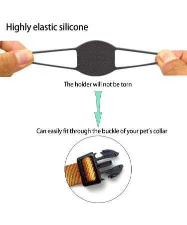 Airtag Dog Collar Keeper - 2 Pack Cat GPS Shell - Anti-Wing Pet Tracker Compatible with Apple Item Finder - Silicone Protective Cover for Backpack Belt Loop - Black/White - Buy Online on GoSupps.com