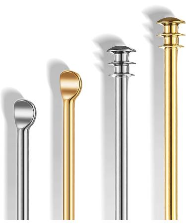 SSWERWEQ Ear wax removal tool Double End Ear Pick 360 Cleaning Three Ring Ear Wax Removal Ear Remover Cleaner Stainless Steel Spoon Ear Care Tools (Color : Silver) - Buy Online on GoSupps.com