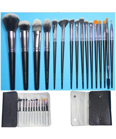 16-Piece Makeup Brush Set with Travel Bag | Foundation Eyeshadow Blending & Full Face Brushes for Flawless Makeup - Buy Online on GoSupps.com
