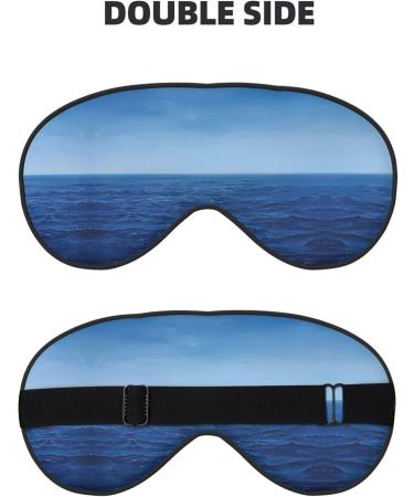 SSIMOO Blue Ocean Sea Print Ultra-Soft Light-Blocking Eye Mask for Comfort & Restful Sleep - International Shipping - Buy Online on GoSupps.com