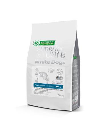 Nature's Protection Superior Care White Dogs Gluten Free Dry Food for Light Coated Dogs White Fish Meal & Rice for All Sizes & Life Stages of Furry Dogs