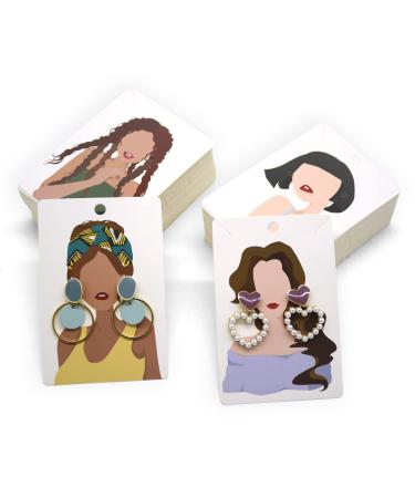 KALEFO 100 Pack Earring Cards Earring Bracelet Jewelry Display Cards Wholesale Hanging Bulk Earring Cards