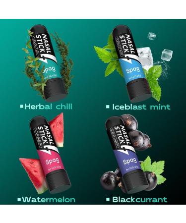 LAMUSELAND Essential Oil Nasal Inhaler Natural and Organic Plant 6 Flavors Nasal Stick Energy Bar for Sinus & Congestion Relief Daily Relaxation and Energy Boost (Multi-4) - Buy Online on GoSupps.com