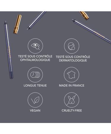 Womake - Long-lasting eye pencil - Water-resistant - Easy application - No transfer - Made in France - Shade: Iridescent gray - Buy Online on GoSupps.com