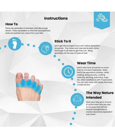 Toe Separators for Bunion Pain Relief | Foot Stretcher & Muscle Strengthening | NAOS Therapeutics | Unisex Foot Health Solution - Buy Online on GoSupps.com