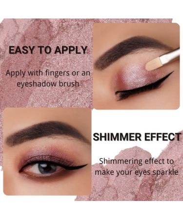Oulac Metallic Rose Golden Cream Eyeshadow - Moisturizing Formula, Highly Pigmented, Waterproof - 0.42 oz - Lustering (12) - Buy Online on GoSupps.com
