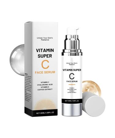 Vitamin C Serum - Vitamin C Serum for Face - Face Serum for Women - Hydrating Serum with Hyaluronic Acid & Vitamin E - Brighten & Plump Skin - Anti Aging & Wrinkle Face Serum 50ml