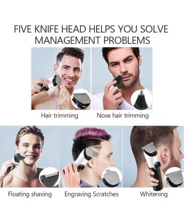Premium Hair Clippers for Men | All-in-One Grooming Kit with Cordless Trimmer for Beard Nose Body & Face - Black - Buy Online on GoSupps.com