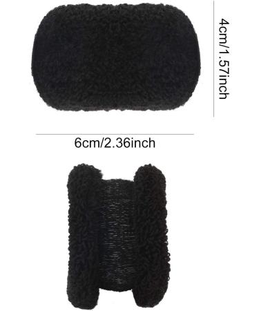 12 Pack Terry Cotton Stretchy Fuzzy Hair Ties - Black Elastic Ponytail Holders for Women & Girls - Buy Online on GoSupps.com