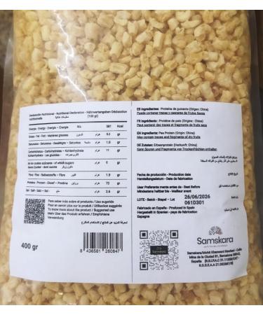 Prot ine de pois granul e textur e | agriculture biologique BIO | 100% naturel | viande v g tale v g talienne sans gluten sans soja (400gr) - Buy Online on GoSupps.com