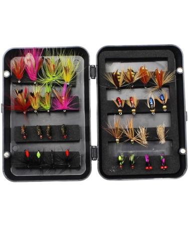 Emiif Fly Fishing Flies Set - 32PCS Dry/Wet Nymphs & Ants for Bass Trout Salmon - Premium Quality International Shipping - Buy Online on GoSupps.com