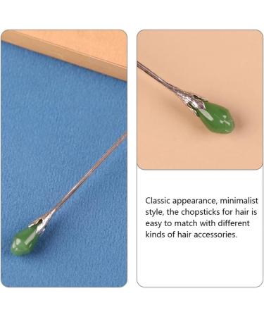 LALAFINA Hairpin Minimalist Hair Sticks Barrettes for Girls Wedding Hair Clip Hair Sticks for Women Hair Bun Stick Bridal Hair Pin Wire Wall Grid Jade Accessories Miss Metal - Buy Online on GoSupps.com