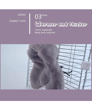 SGQCAR Corner Fleece Bird Blanket - Cozy Cage Snuggle Hut for Parrots, Conures, Lovebirds, and Cockatiels - Large Gray - Buy Online on GoSupps.com